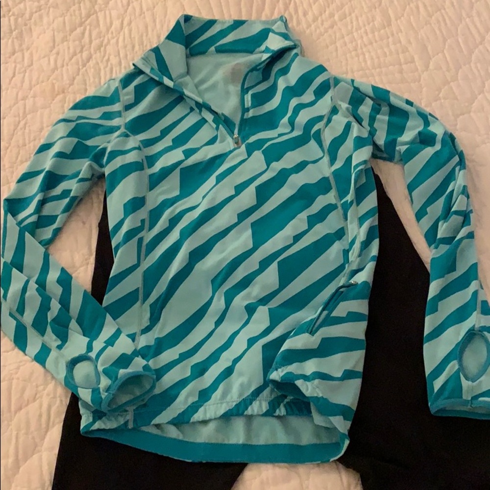 1/2 zip brushed Tek sport top